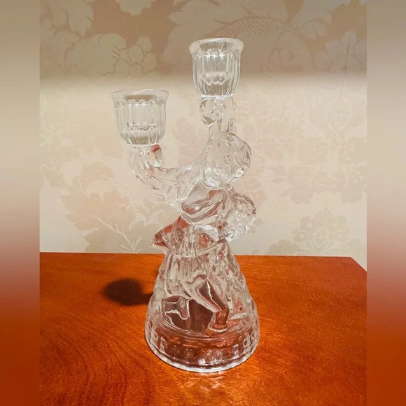 Victorian Crystal Angel candelabra elegant candle holder - Picture 1 of 3